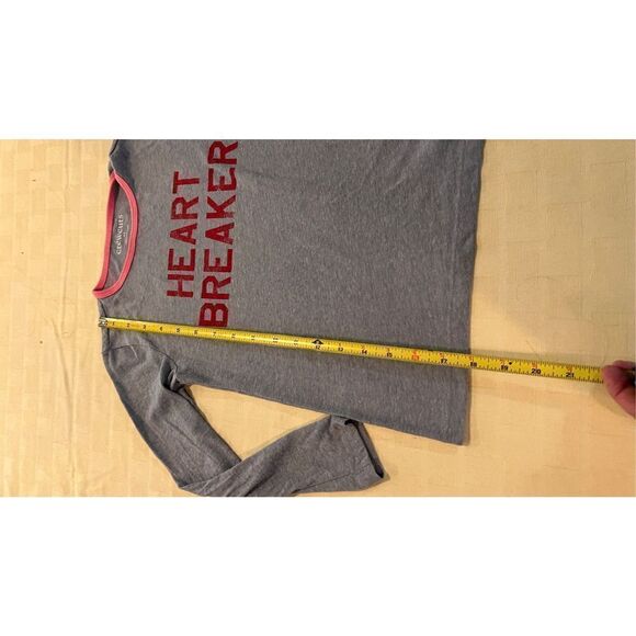 Crewcuts by J.Crew Women's Heartbreaker Spellout Long Sleeve Tee Gray Size Small - Picture 4 of 9